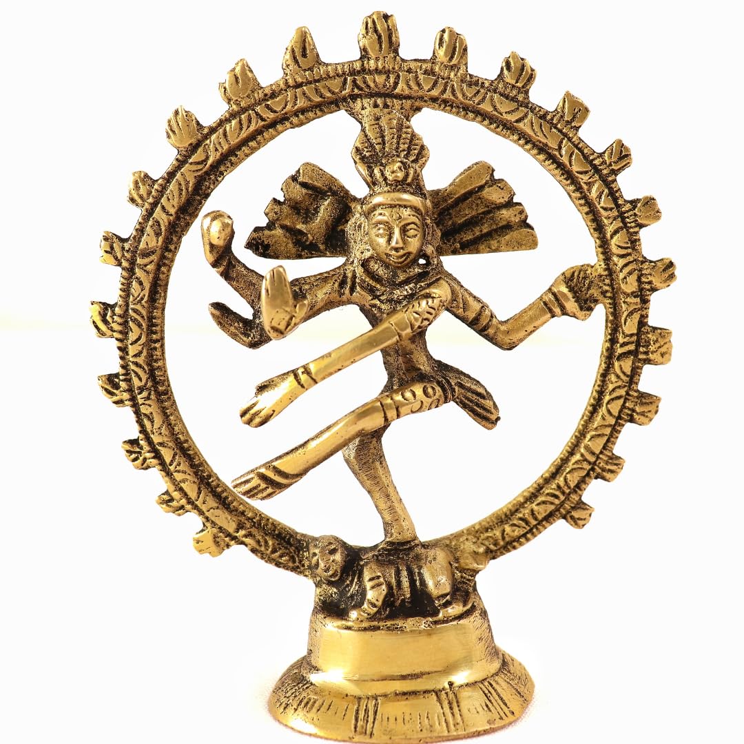 Brass Natraj Statue Small - 4 Inch
