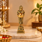 Brass Deepalakshmi Lady Diya | Laxmi Vilakku |  4 Inch | Welcome Stand