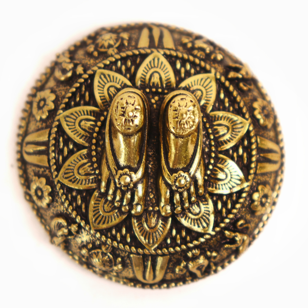 Crafted Brass Balaji Paduka - 1.5 Inch - Balaji Padam