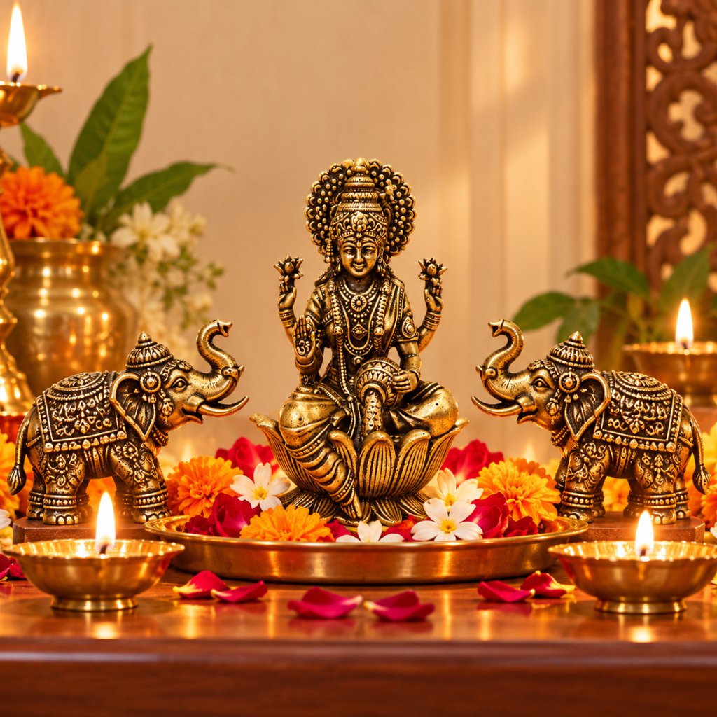 Brass Appu Elephant Statue for Good Luck | 2.5 Inch | Pack of 2 |Diwali Gift | Dhanteras Special | Temple Decor | Housewarming |