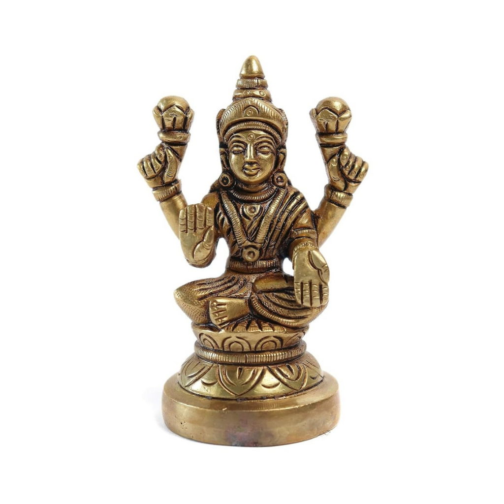 Brass Laxmi Ji Murti - 3 INCH