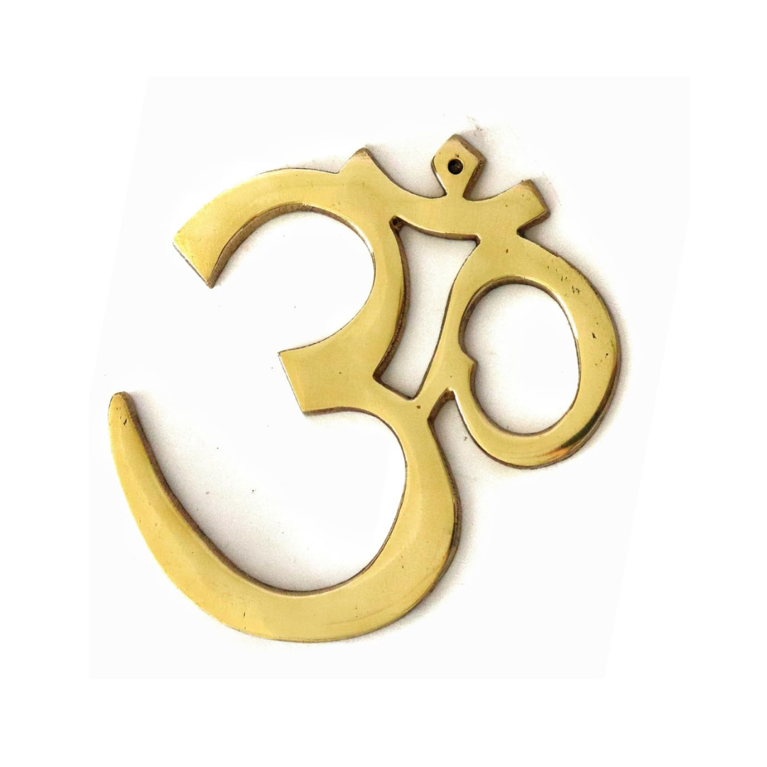 Brass Om Wall Decor - 5.5 Inch