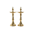 Pure Brass Diya - 9 Inch - Pack of 2