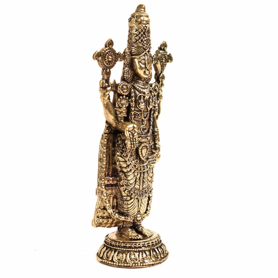 Brass Balaji Idol - 4 Inch
