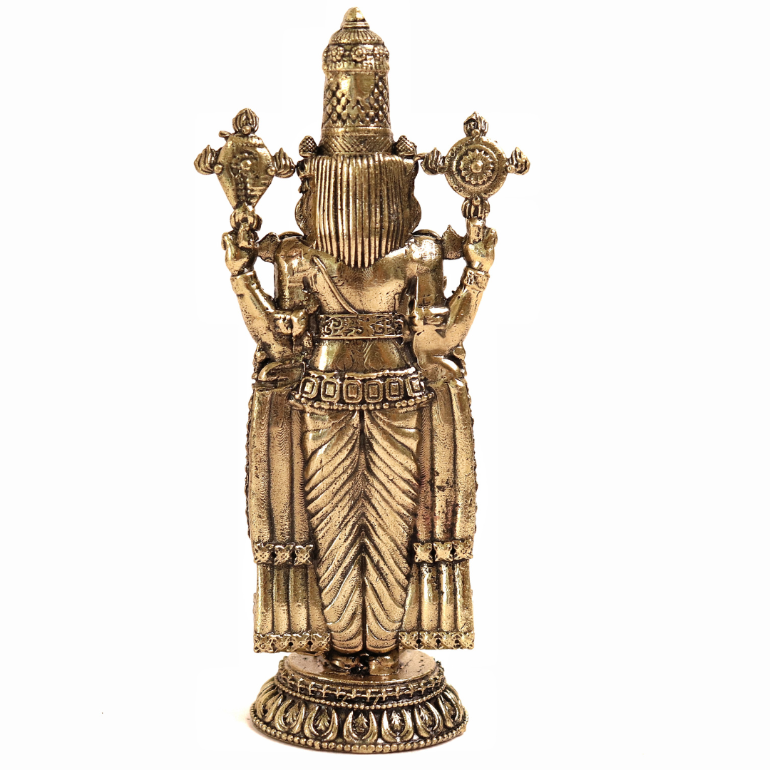 Brass Balaji Idol - 4 Inch