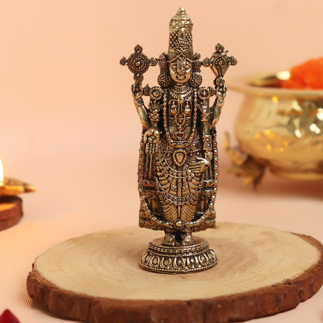 Brass Balaji Idol - 4 Inch