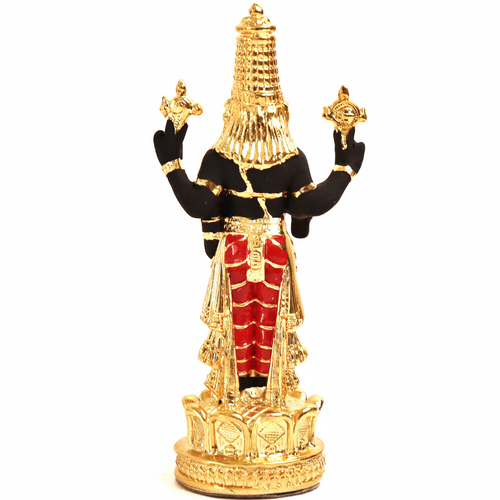 24 Carat Gold Coated Balaji Idol - 4.5 Inch