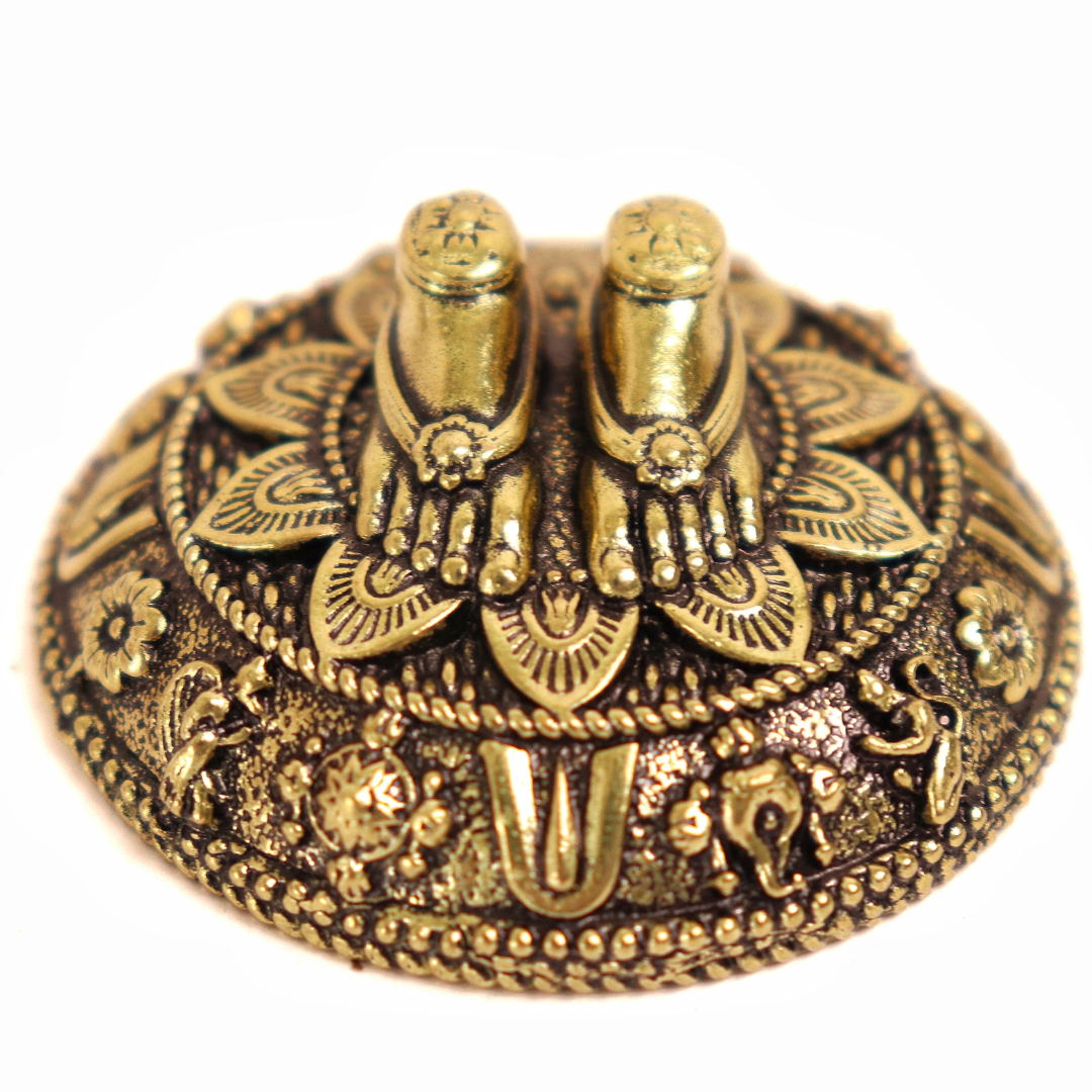 Crafted Brass Balaji Paduka - 1.5 Inch - Balaji Padam