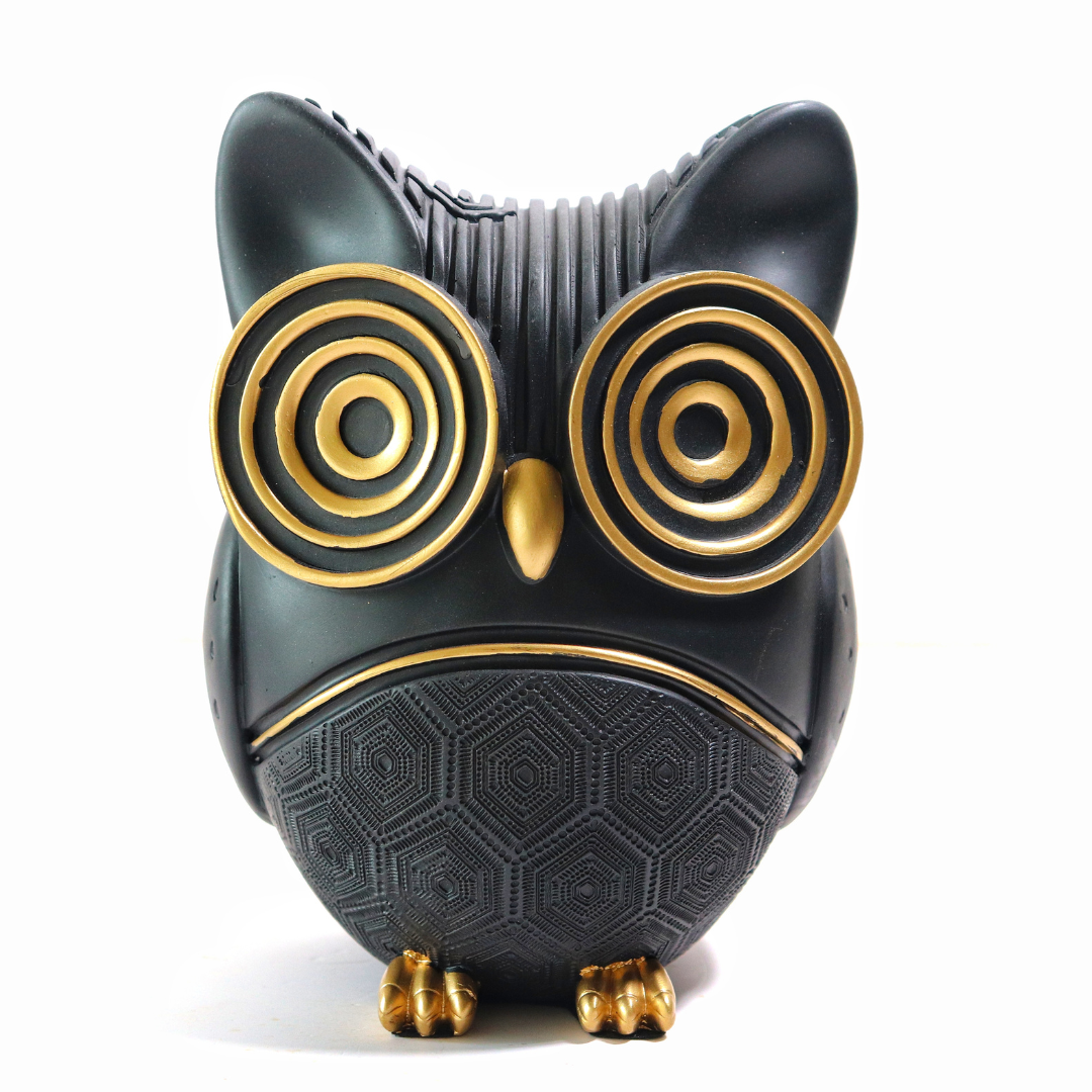 Owl Statue for Good Luck | 5.5 Inch | Showpiece | Home Decor |House Warming Gifts | Evil Eye | Nazar Battu |