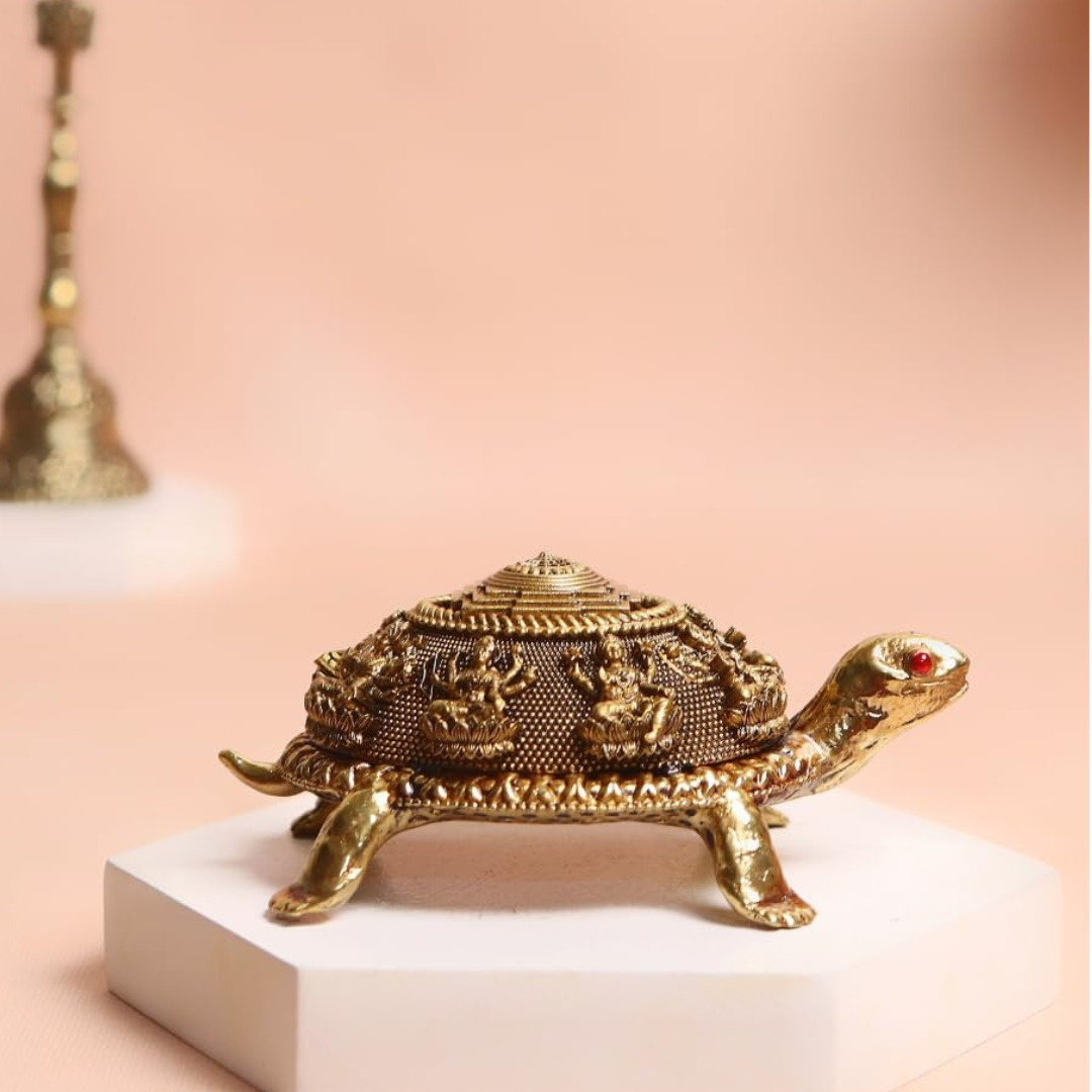 Shri Yantra On Tortoise | 2.5 Inch | वास्तु उपाय | Ashtalakshmi Kurma | Turtle | Feng Shui | Showpiece for Prosperity |