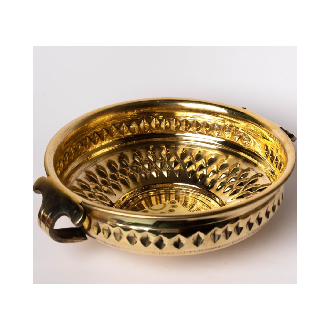 Brass Urli Bowl for Home Decor - 10 Inch