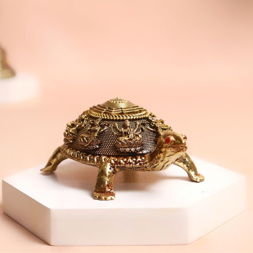 Shri Yantra On Tortoise | 2.5 Inch | वास्तु उपाय | Ashtalakshmi Kurma | Turtle | Feng Shui | Showpiece for Prosperity |