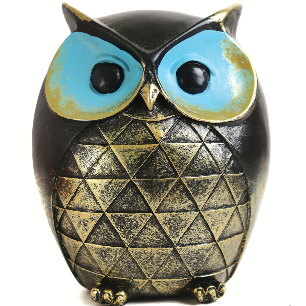 Premuim Black Owl Statue for Good Luck | 4.5 Inch | Figurine |