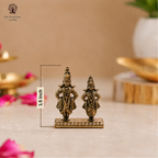 Vithal Rukmini Murti Brass | 1.5 Inch | Small Show Piece | Idol for  Vithoba & Rakhumai | Pandharpur |