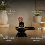 Zinc Shivling for Home | 2.5 Inch | Shivling with Naag | Shivlinga | Shivlingam |