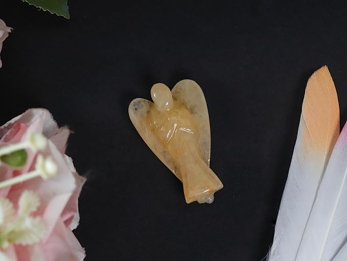 Yellow Aventurine Crystal Angel Statue