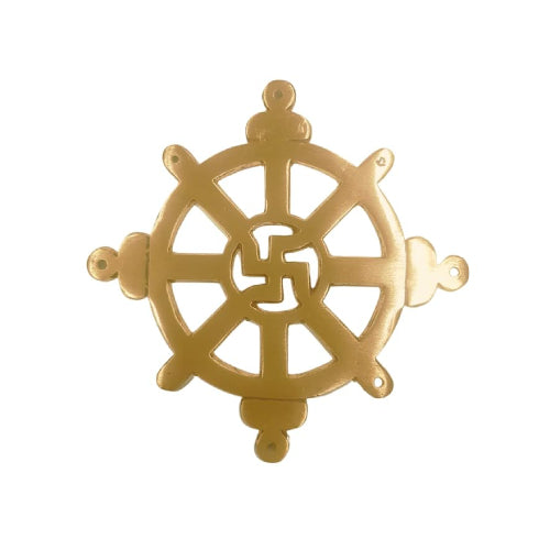 Swastik Wheel Brass Round 5 Inch