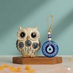Evil Eye Home Protection Owl + Wall Hanging Set
